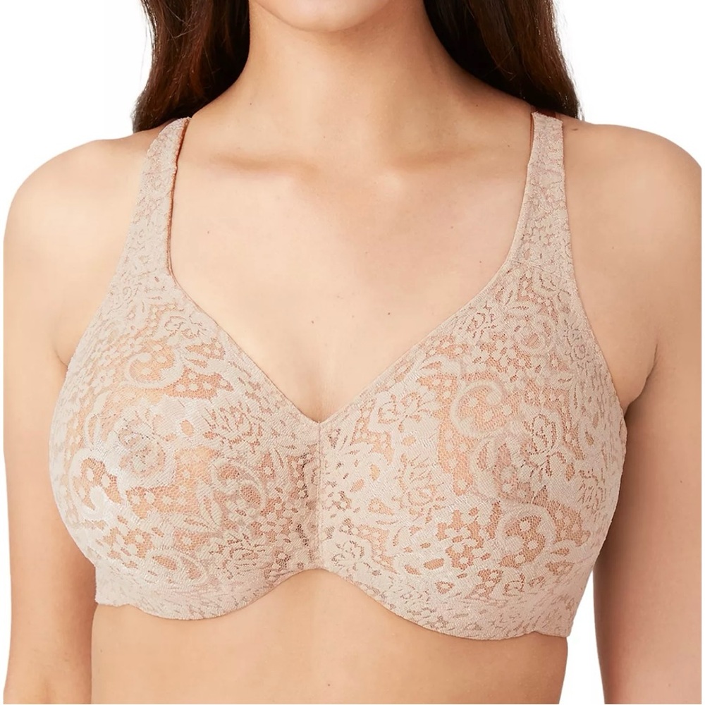 Wacoal Halo Full Figure Lace Bra Nude Size 36DDD